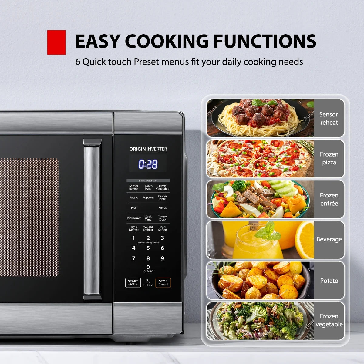 Toshiba 2.2 Cu. Ft. 24.4'' Microwave Oven in Stainless Steel