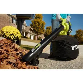 RYOBI RY40451-2B Cordless Leaf Vacuum & Mulcher – 40V, Includes Two 5.0 Ah Batteries and Charger