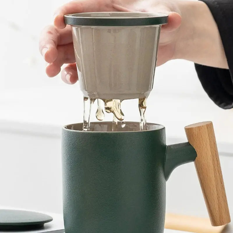 Zonema Sora Frosted 350ml Ceramic Mug – Soft-Touch Minimalist Design