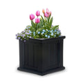 Selevae Resin Planter Box with Water Reservoir Charlton Home Color: Black, Size: 14" H x 14" W x 14" D
