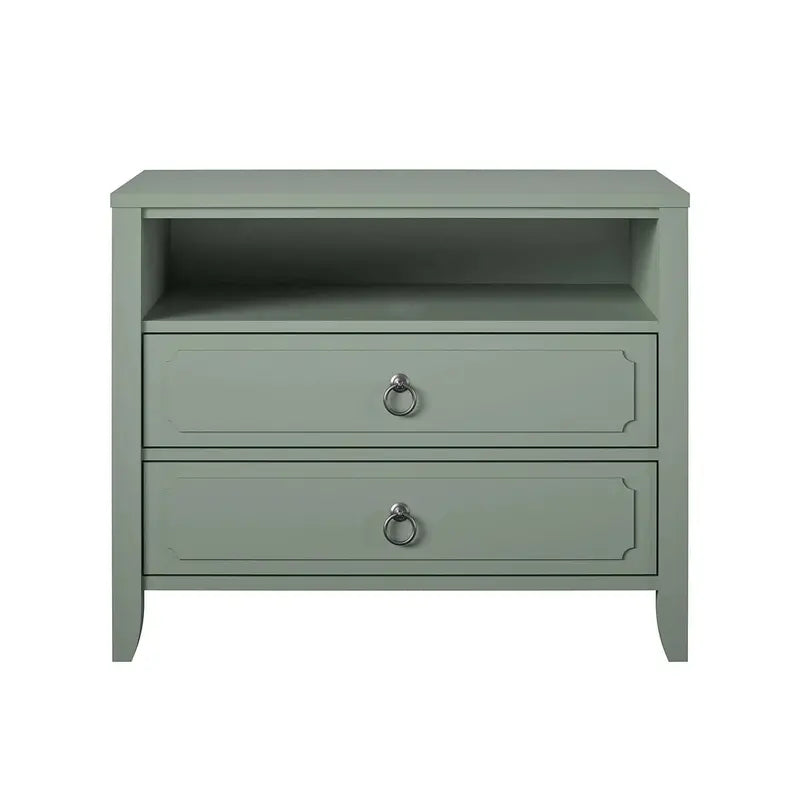 Green Drawer Nightstand for Bedroom Storage