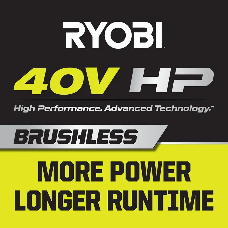 RYOBI 40V HP Brushless Whisper Series 17 in. Cordless Battery Carbon Fiber Shaft String Trimmer w/ 6.0 Ah Battery & Charger RY402110