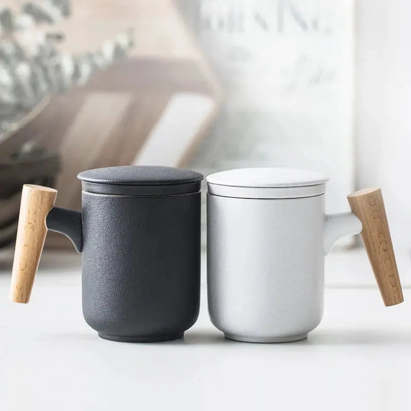 Zonema Sora Frosted 350ml Ceramic Mug – Soft-Touch Minimalist Design