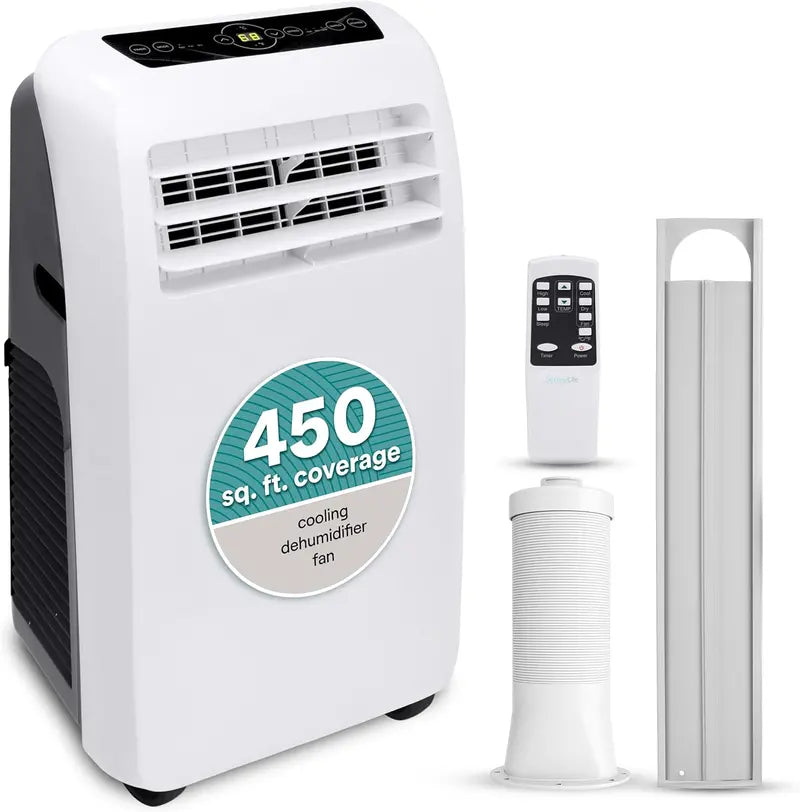SereneLife 12,000 BTU Portable AC – Built-in Dehumidifier & Exhaust Kit for Rooms up to 550 Sq. Ft.