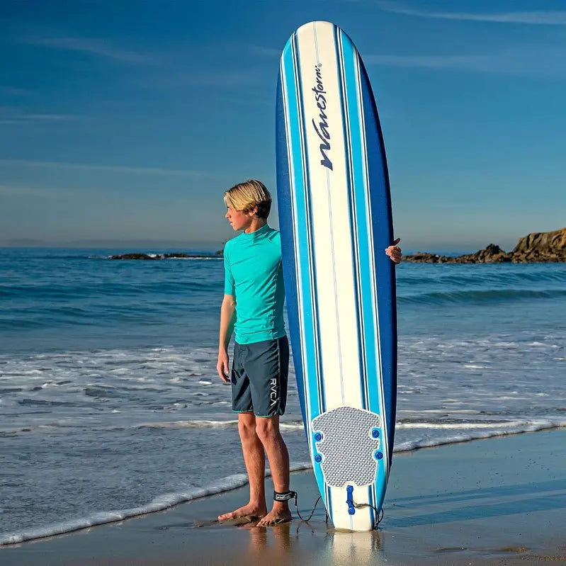 Wavestorm 8-Foot Soft-Top Surfboard – Foam-Cored Longboard for Beginners & All Skill Levels