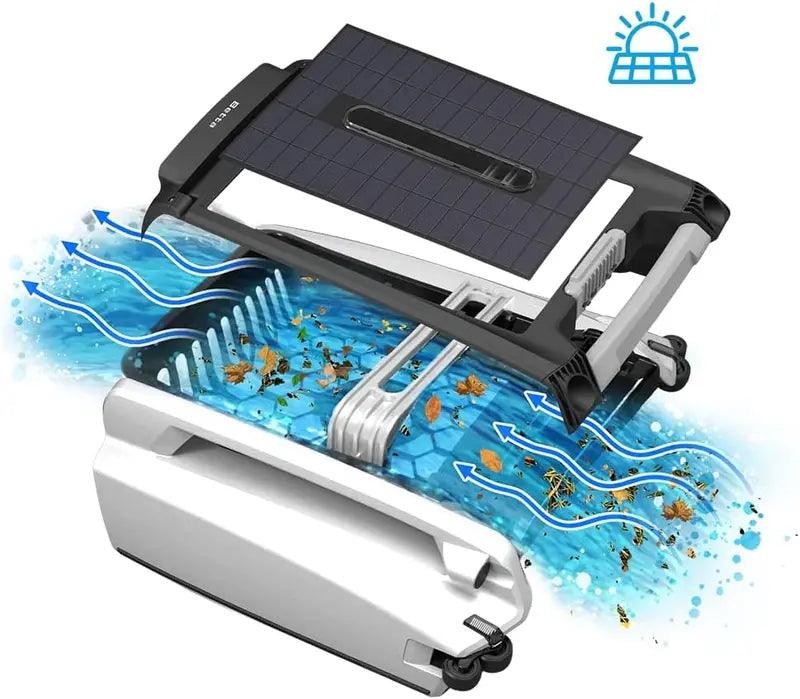 Solar-Powered Pool Skimmer Robot – SE Series with Dual-Salt Chlorine-Resistant Motor & Enhanced Durability