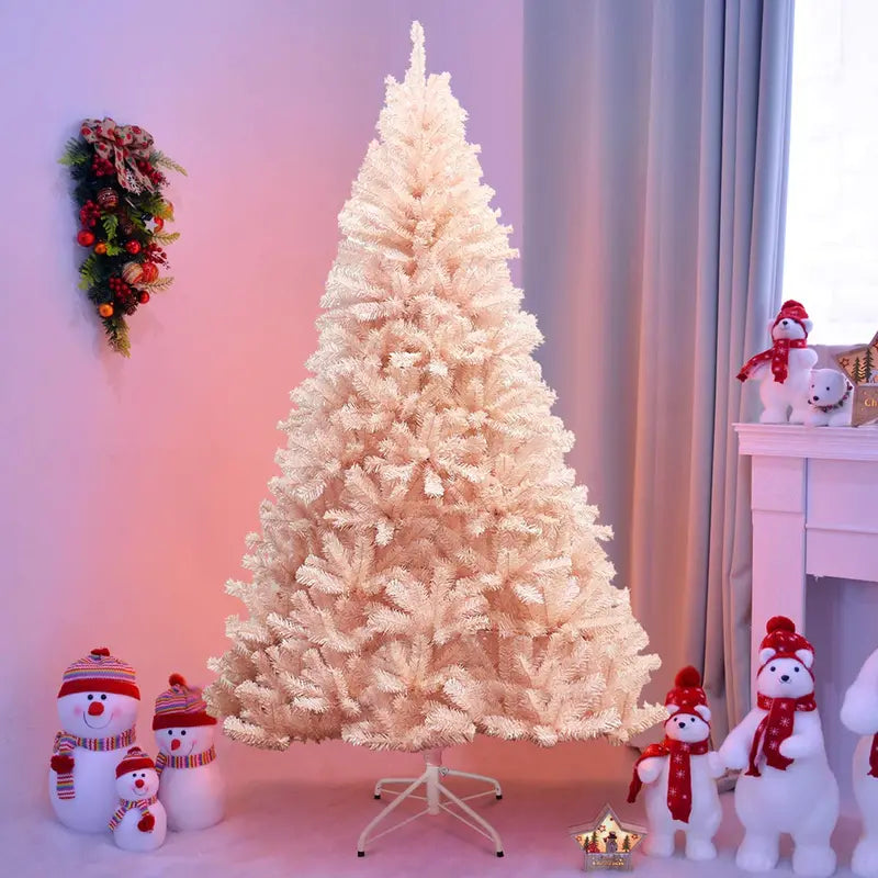 Pink Artificial Christmas Tree – 6ft or 7ft Unlit Premium Hinged Spruce Full-Profile Tree
