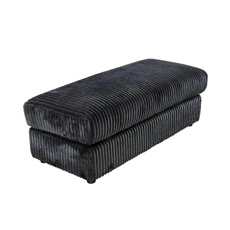 Modular L-Shaped Corduroy Sectional Sofa – 6-Piece DIY Configurable Upholstered Set