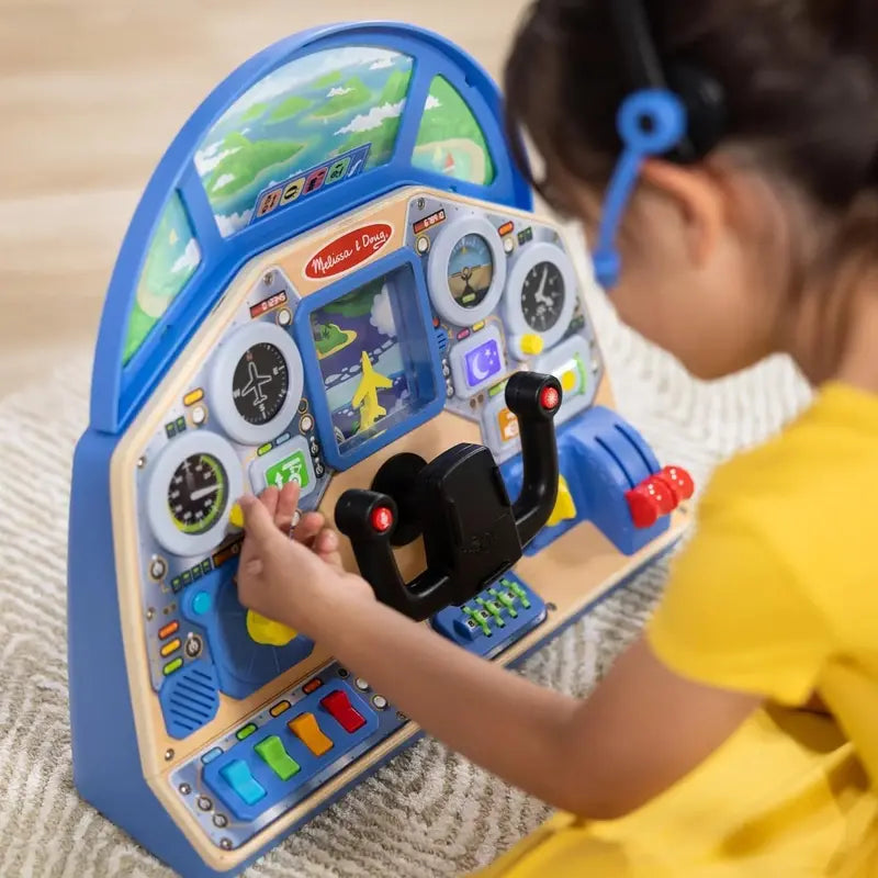 Melissa & Doug Pilot Play Set – Interactive Dashboard Toy for Imaginative Role-Play