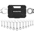 WORKPRO 12-Piece Stubby Combination Wrench Set for Tight Spaces