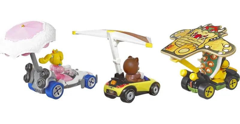 Hot Wheels Super Mario Character Car 3-Pack Collection
