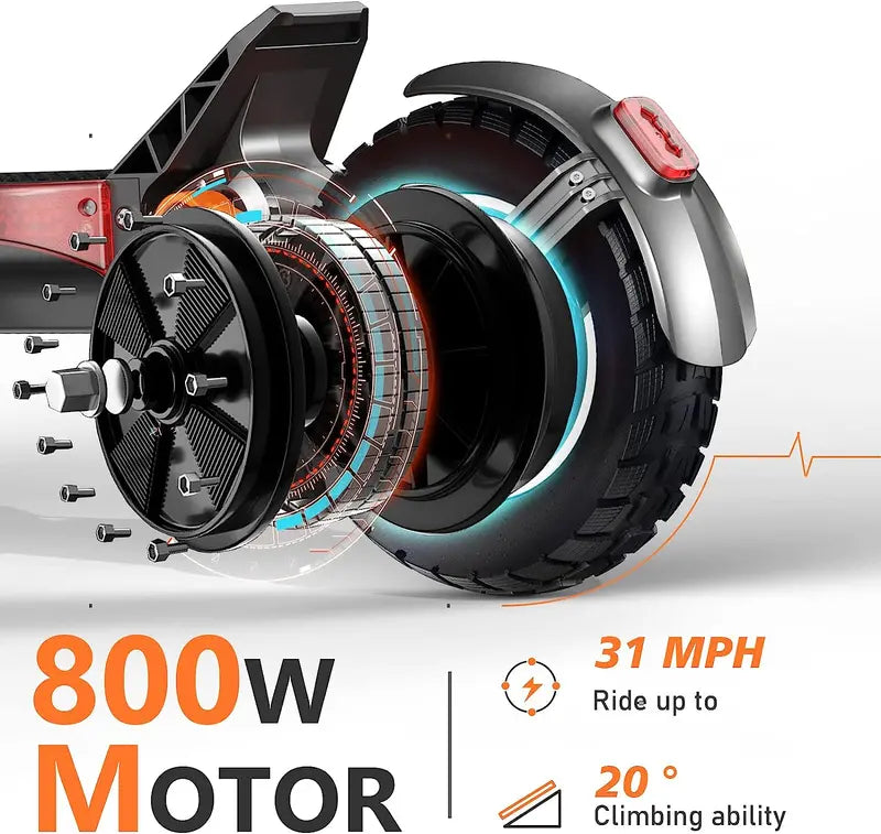 High-Speed Adult Electric Scooter – Hydraulic Brakes, Up to 37 MPH Top Speed