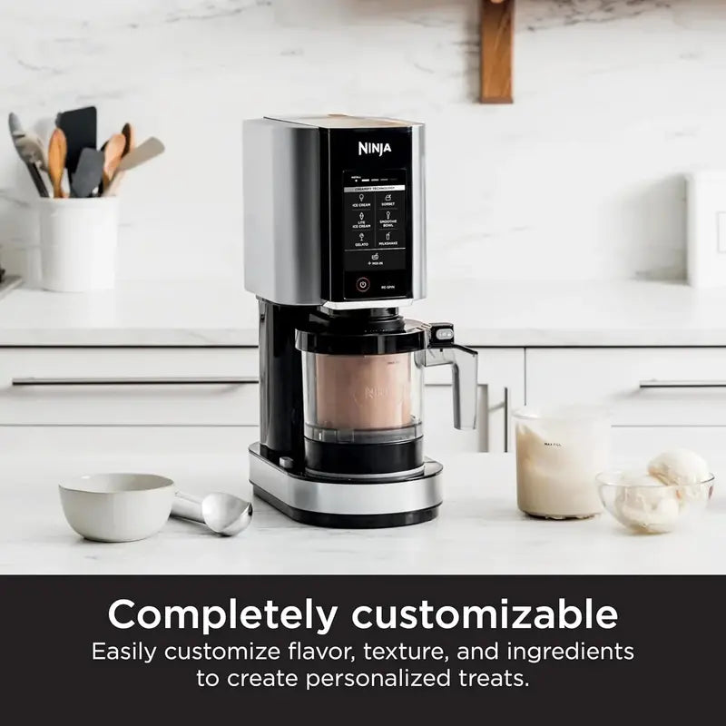 Ninja CREAMi Ice Cream Maker – Compact 2-Pint Gelato, Sorbet, and Smoothie Bowl Machine with 7 One-Touch Programs