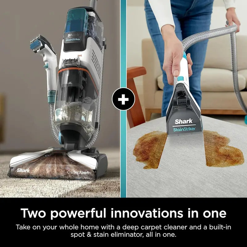 Shark CarpetXpert EX201 Deep-Cleaning Carpet Cleaner – StainStriker Tech, Pet-Friendly, Cyan