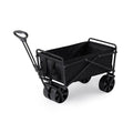Seina 150lb Capacity Collapsible Steel Outdoor Utility Wagon Cart, Black
