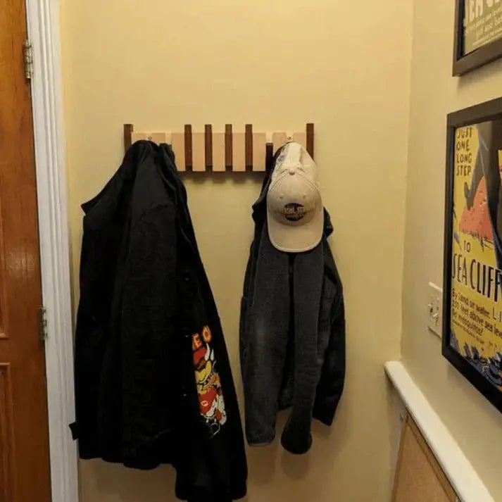 Piano-Key Wall-Mounted Coat Rack – Space-Saving Entryway Organizer