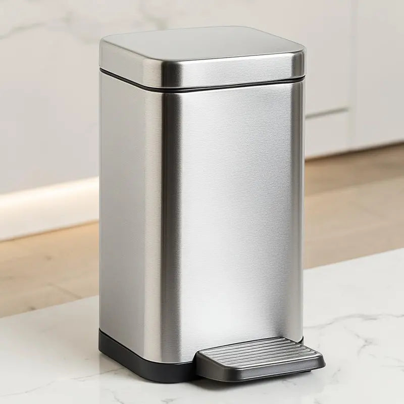 Hikmfg 10-Liter Slim Step-Operated Waste Bin – Space-Efficient Design