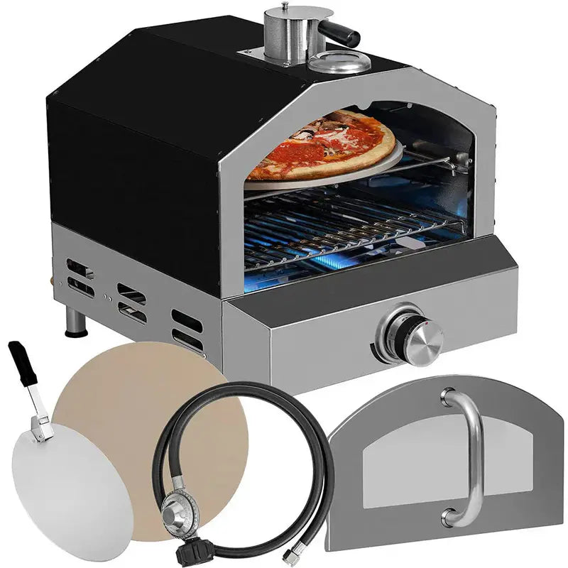 Outdoor Gas-Powered Rotating Pizza Oven – Hassle-Free, Even-Bake Performance