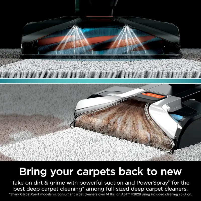 Shark CarpetXpert EX201 Deep-Cleaning Carpet Cleaner – StainStriker Tech, Pet-Friendly, Cyan