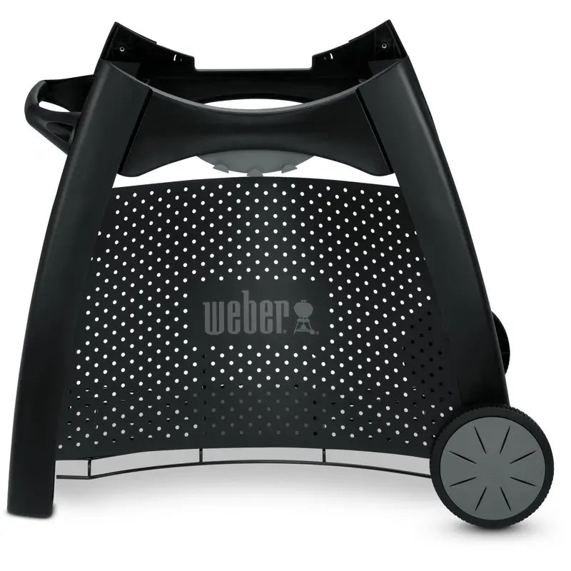 Weber Q 6525 Grill Cart – Compatible with Q 2000 Series Portable Gas & Electric Grills, Sleek Black Finish