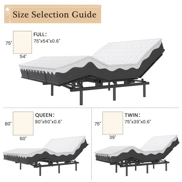 Motorized Adjustable Bed Frame – Full Size with Zero Gravity, Memory Settings & Wireless Remote