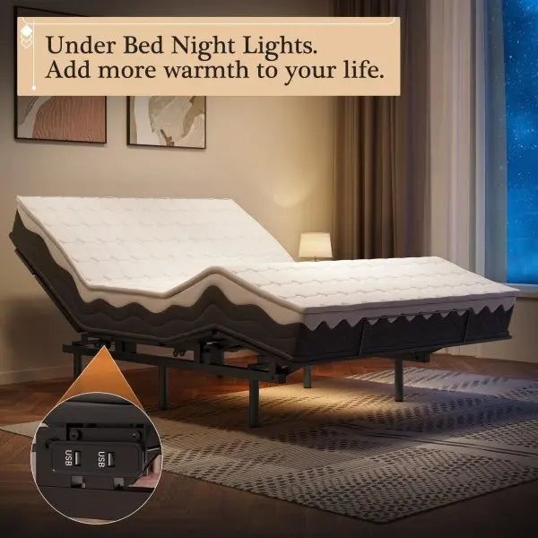 Motorized Adjustable Bed Frame – Full Size with Zero Gravity, Memory Settings & Wireless Remote