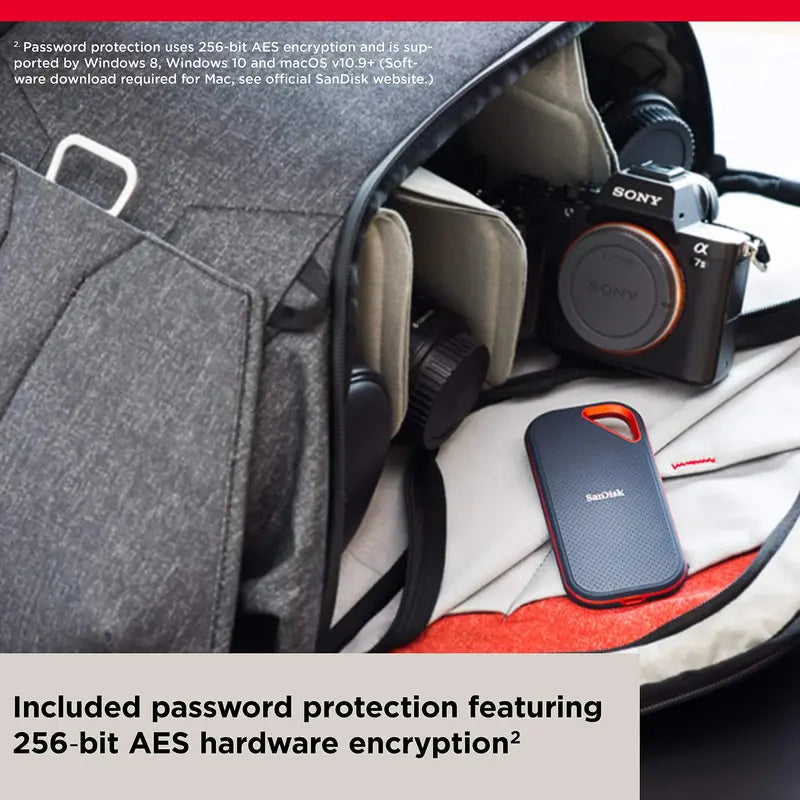 SanDisk 1TB Extreme PRO Portable SSD – Up to 2000 MB/s Transfer Speed