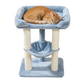 Modular Cat Tree with Sisal Wraps, Cozy Bed, and Hanging Hammock