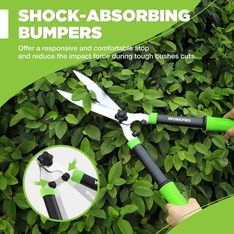 WORKPRO 23-Inch Manual Hedge Shears – Professional-Grade Trimming Tool