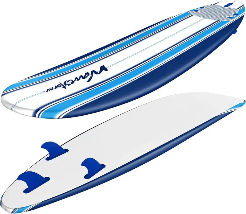 Wavestorm 8-Foot Foam Soft-Top Longboard – Wax-Free Classic Surfboard for All Skill Levels