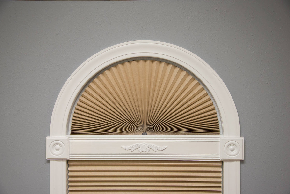 Redi Shade Original Arch Light Blocking Pleated Fabric Shade, 72 in x 36 in, Natural