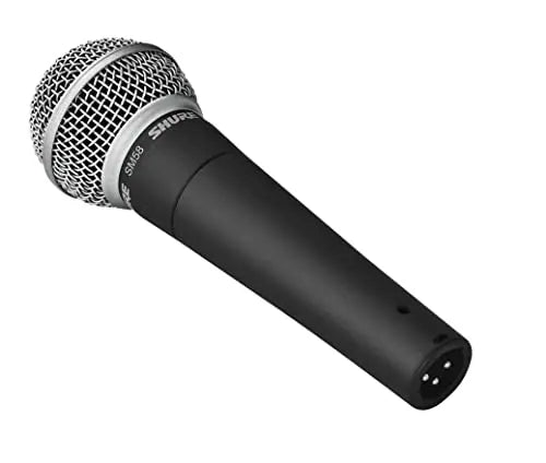 Shure SM58 Cardioid Dynamic Vocal Microphone – Clear Sound, Durable, Includes Stand Adapter