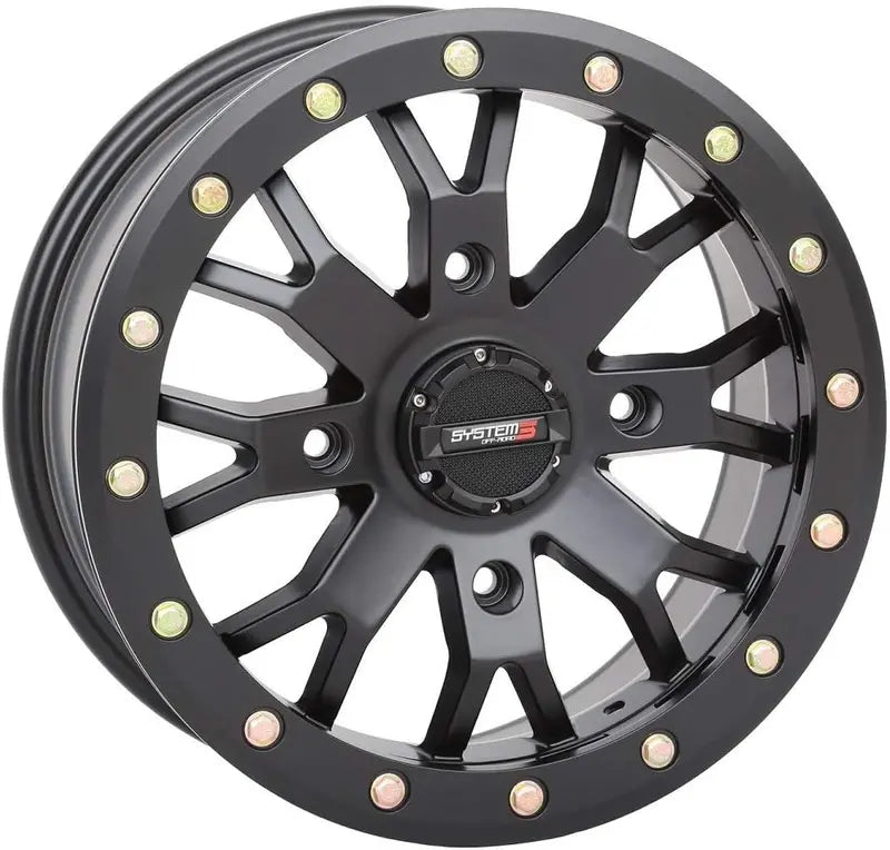 SB-4 Beadlock UTV Wheels – 15″ Black (4+3) Offset – Designed for Polaris RZR 1000 XP, Ranger XP 900/1000 Models