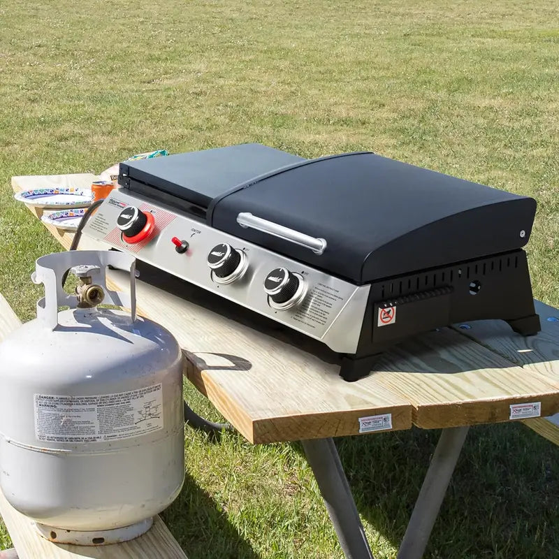 Royal Gourmet PD1305H 3-Burner Propane Grill & Griddle Combo – Lid-Integrated 3-in-1 Cooking Station