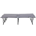 Outsunny Campingliege, Campingbett für bis zu 2 Personen, 193L x 125B x 40H cm, Grau