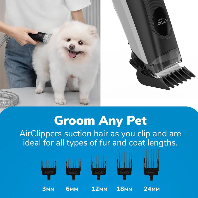 Professional Plus Pet Grooming Vacuum Kit – 5 Tools, 2L Canister, Suitable for All Pets