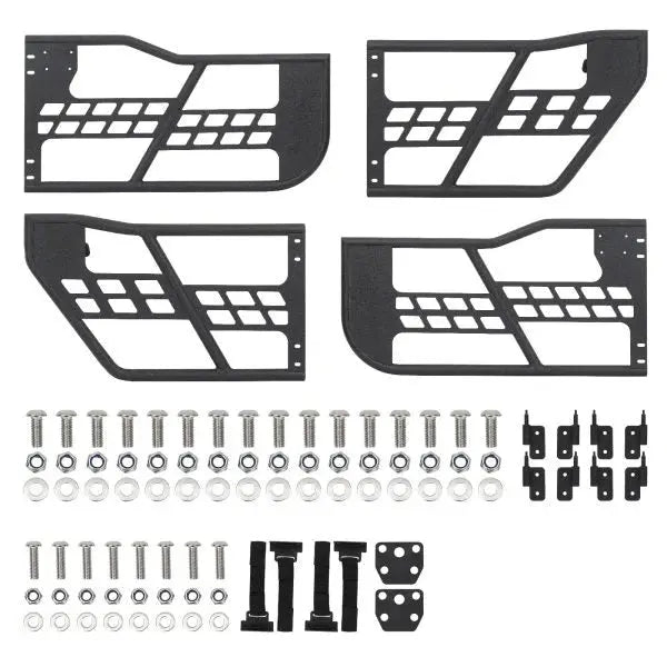 OPENROAD Off-Road Tubular Half Doors — Set of 4 Fat-Tube Safari Doors for Jeep Wrangler JL (2018–2023)
