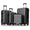Zimtown 4 Piece Luggage Set, ABS Hard Shell Suitcase Luggage Sets Double Wheels with TSA Lock