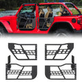 Off-Road Safari Tubular Half Doors – Compatible with 2018–2023 Jeep Wrangler JL 4-Door, Fat-Tube Design, Adventure-Ready Set of 4
