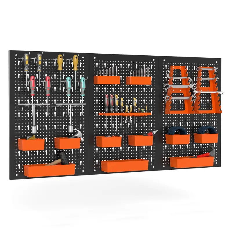 Pegboard Wall Organizer System – Adjustable Hammer Racks, Tool Holders & Hook Kit