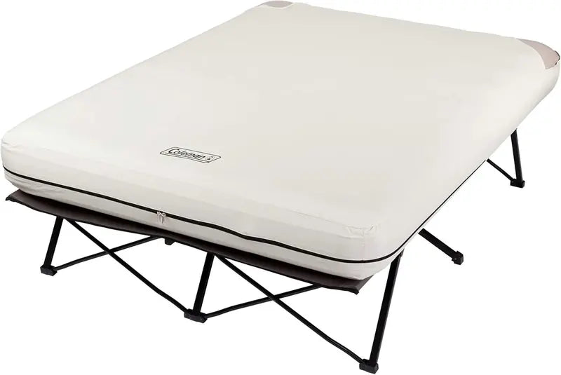 Inflatable Camping Bed Set – Includes Air Mattress, Battery-Powered Pump, and Foldable Side Table