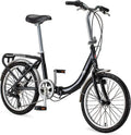 Schwinn Loop Folding Adult Bike – 20-Inch Wheels, 7-Speed Shimano Drivetrain, Lightweight Aluminum Frame