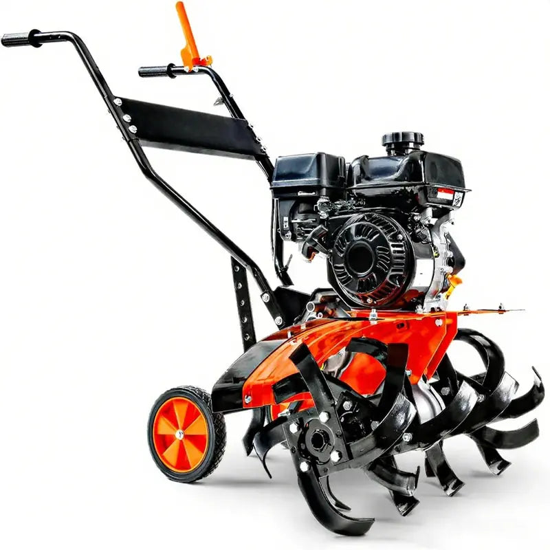 Rear-Tine Garden Tiller – 7HP 209cc Engine, Adjustable Width/Depth, Heavy-Duty Steel Tines for Soil Cultivation & Weed Control