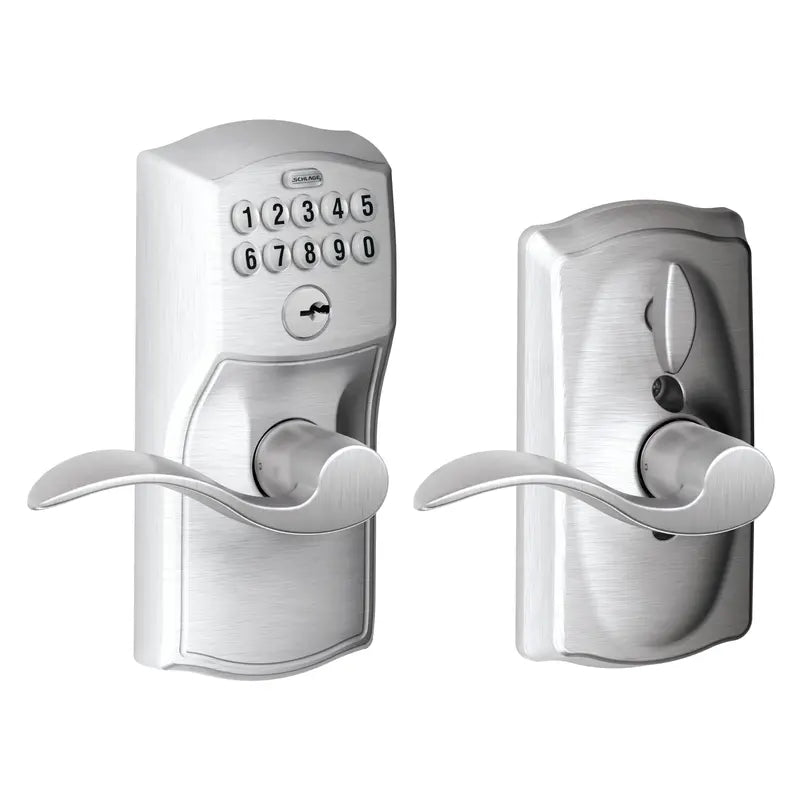 Schlage Camelot Keypad Deadbolt Lock – Keyless Entry, Flex Lock, Illuminated Keypad, Battery Operated