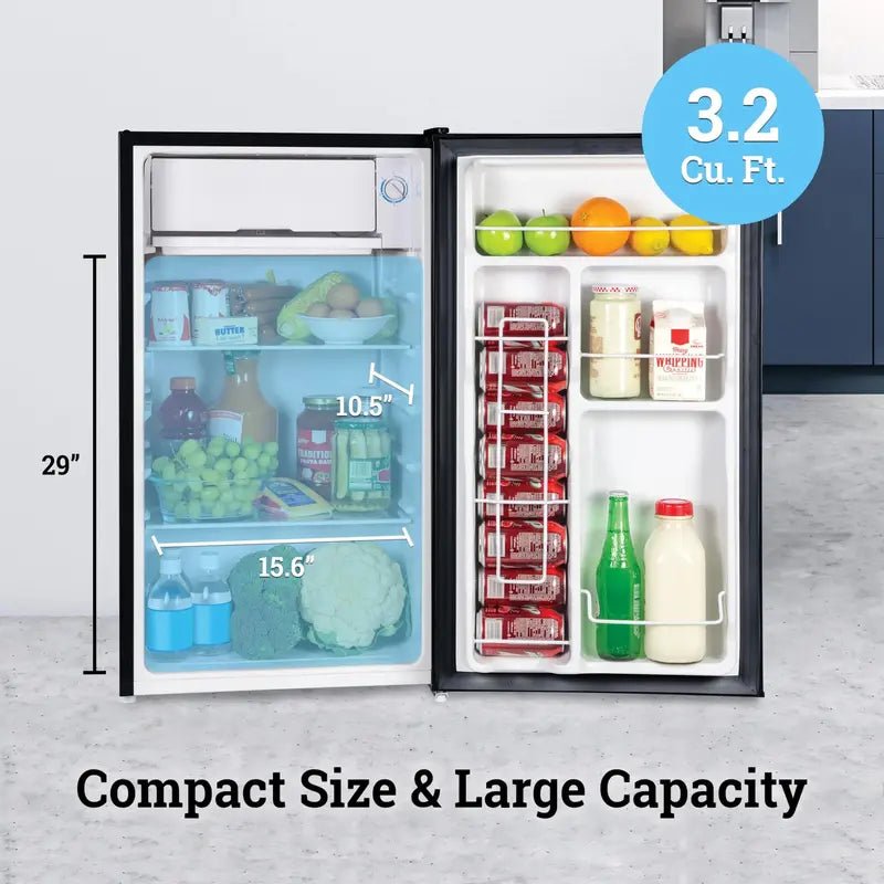 Igloo 3.2 Cu. Ft. Compact Single-Door Refrigerator with Freezer Compartment
