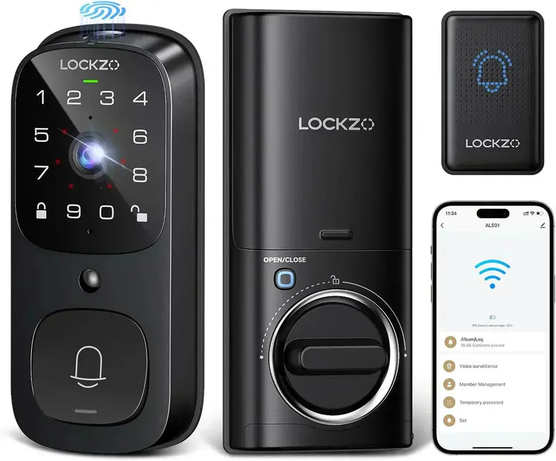 Video Doorbell Smart Lock: WiFi-Enabled Keyless Entry with Integrated Front-Door Camera