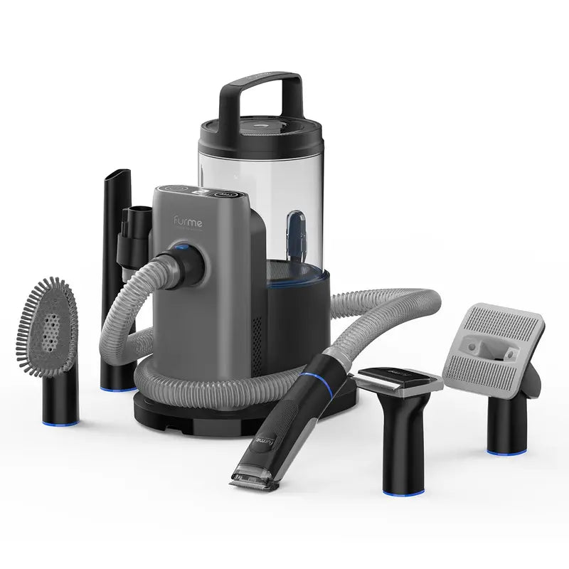 Professional Plus Pet Grooming Vacuum Kit – 5 Tools, 2L Canister, Suitable for All Pets