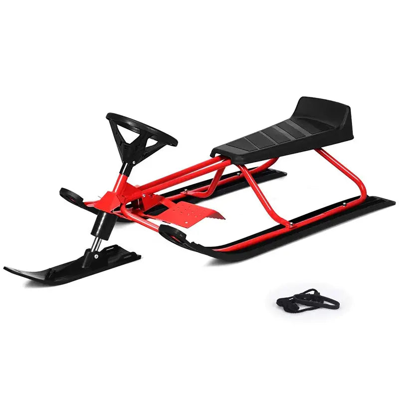 Snow Racer Twin-Brake Sled – Durable Slider Board for Controlled Winter Fun on Hills and Slopes