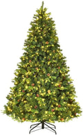 Premium Hinged Pre-Lit Spruce Christmas Tree – 540 Warm White LED Lights Included