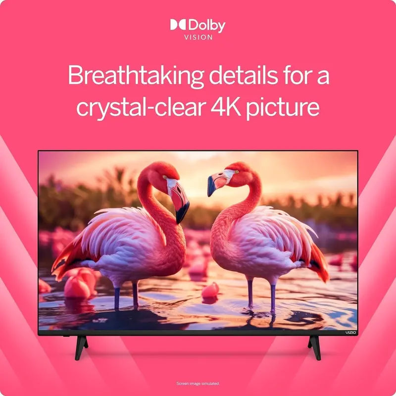 Refurbished VIZIO 50-Inch 4K HDR Smart TV – Dolby Vision, HDR10+, WiFi 6 Connectivity